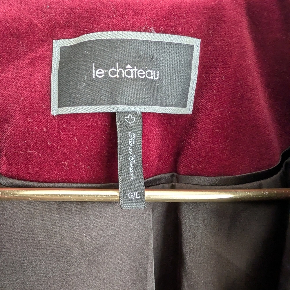 Le Chateau Velvet Tuxedo Shawl Collar Blazer - Picture 5 of 8